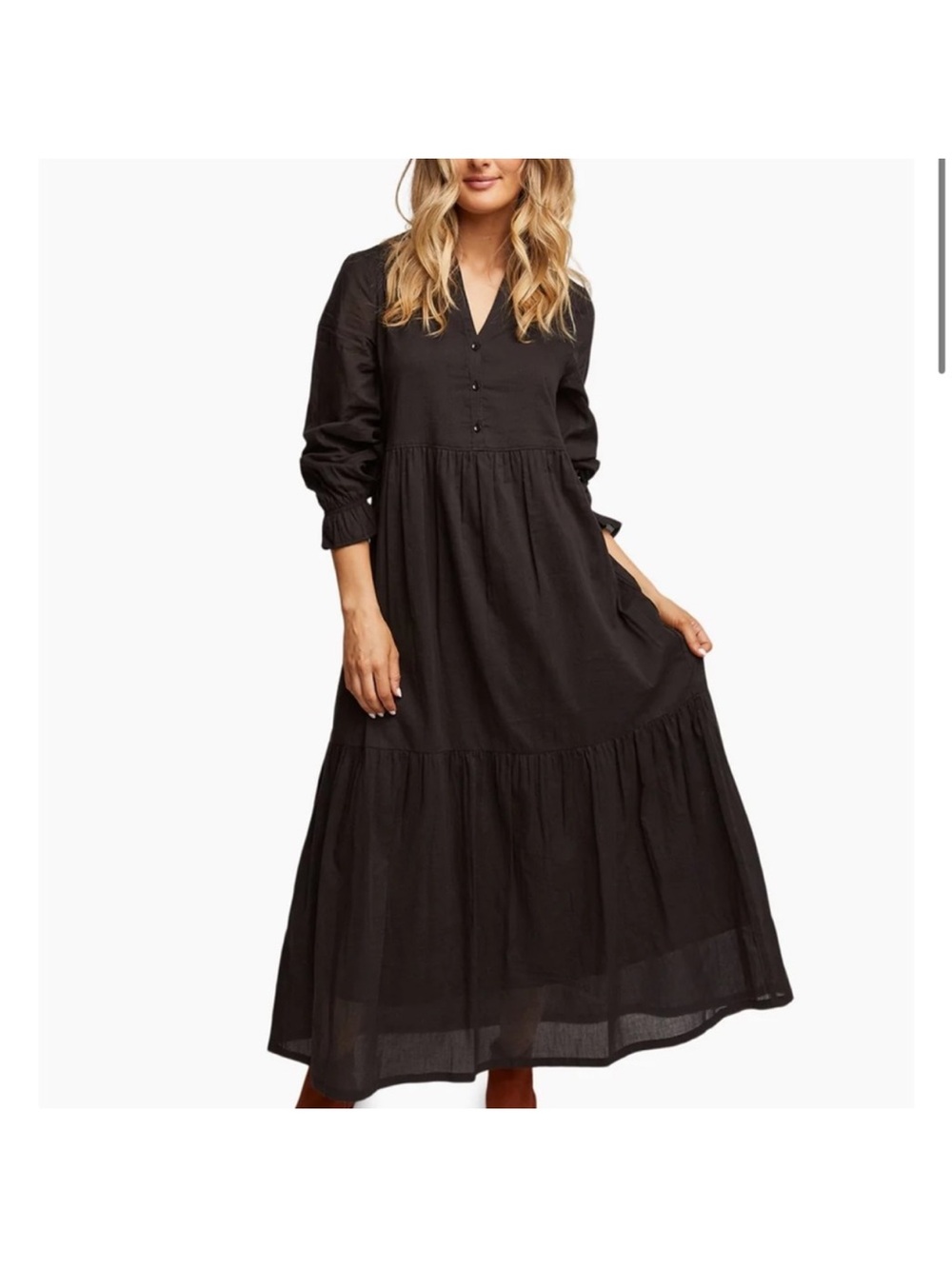 Able Jane Black Maxi Dress